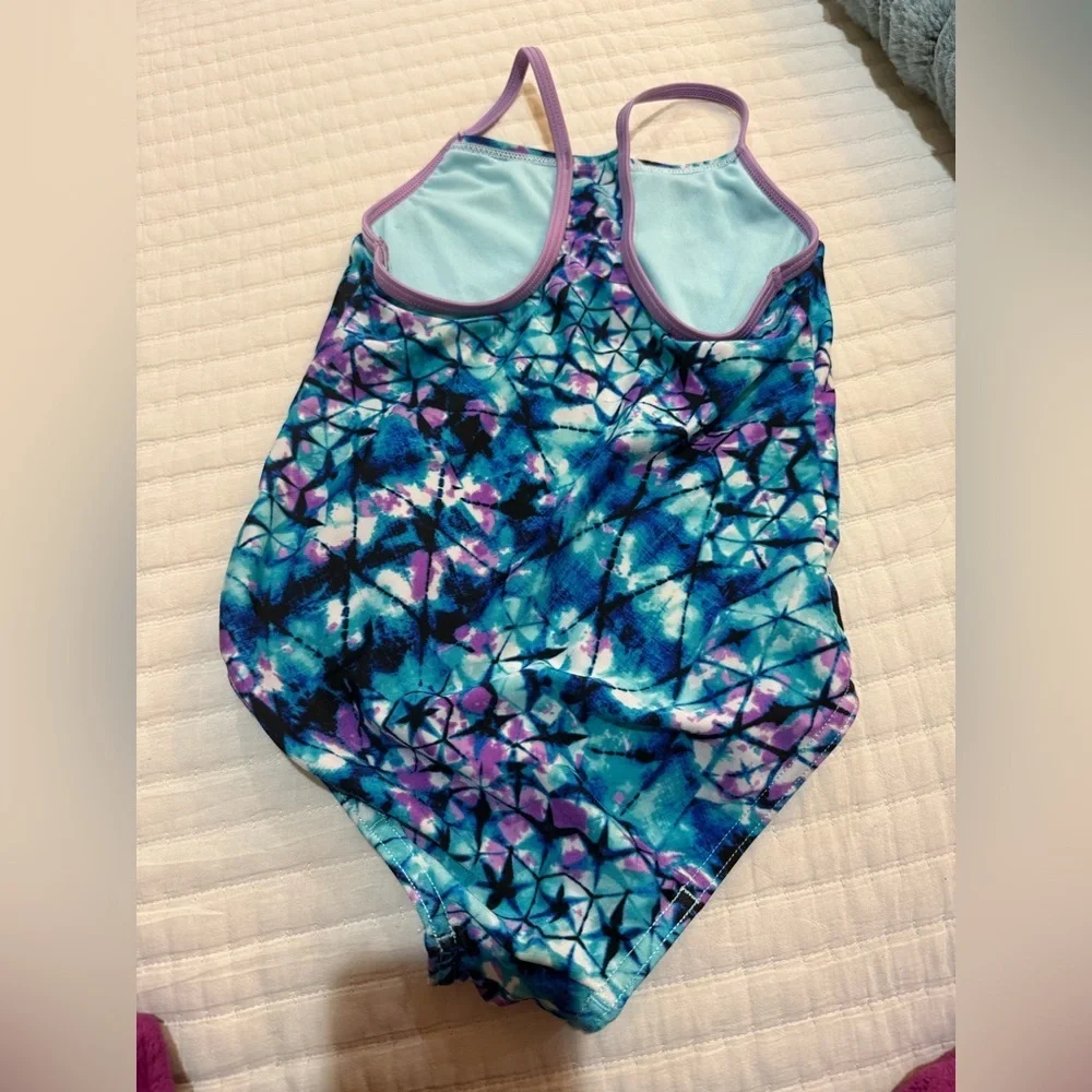 Speedo Girl’s Bathing Suit - Blue and Purple Size Small 6